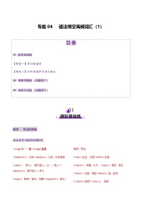 北京高考英语一轮复习-语法填空词形转换高频词汇（1）（练习）（教师版）