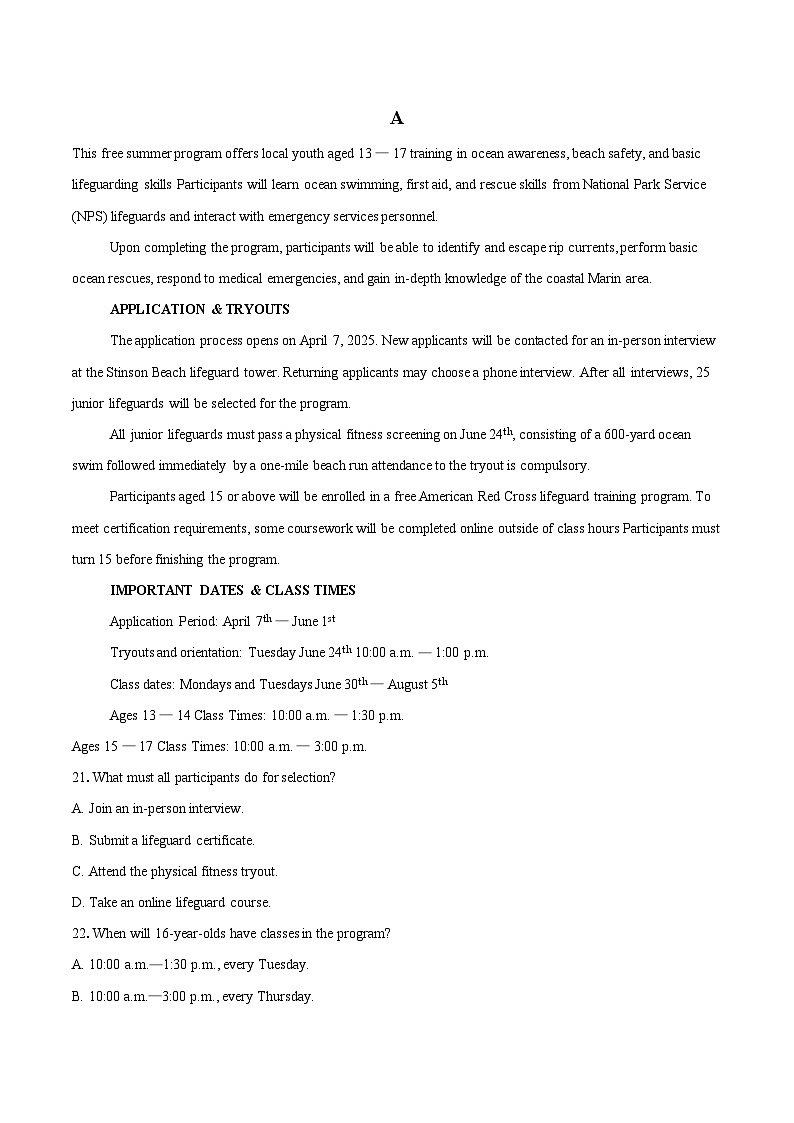 广东省实验中学深圳学校2025-2026学年高一上学期第三次段考英语科试题-自定义类型第3页