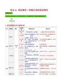 高考英语二轮讲义-语法填空——有提示词的语法填空（核心考点精讲精练）（全国通用）（学生版）
