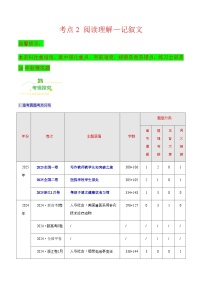 高考英语二轮讲义-阅读理解——记叙文(核心考点精讲精练)(全国通用)(学生版)
