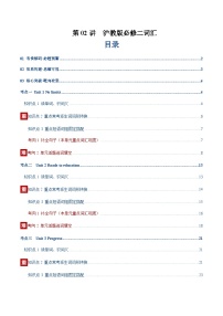 高考英语一轮-沪教版必修二词汇（词性转换，短语词组，词汇综合检测）（讲义）（学生版）