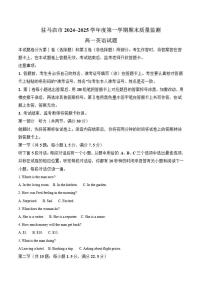 河南省驻马店市2024-2025学年高一上学期1月期末质量监测英语试卷（含答案）