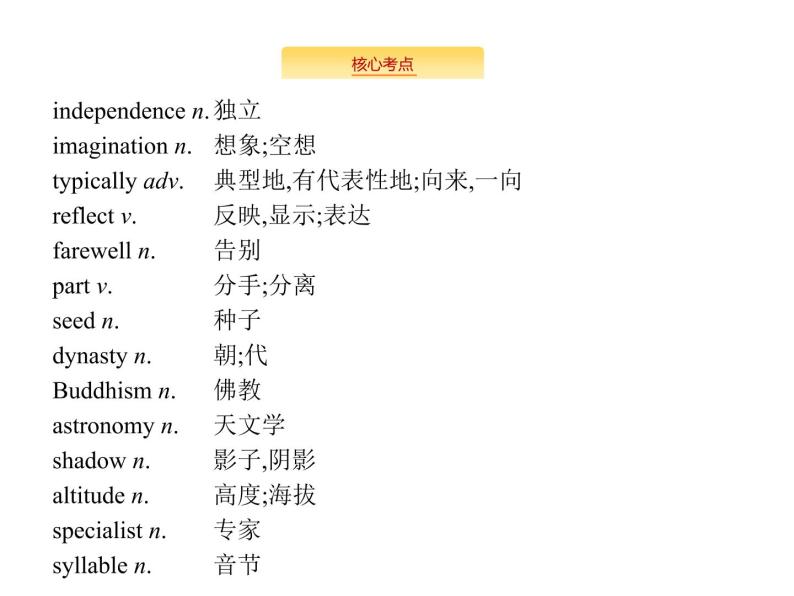 2020外研版高考英语一轮复习预习课件：选修8 Module 6　The Tang Poems04
