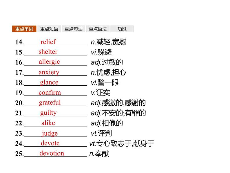 高中英语北师大版必修五课件:Unit 13 People 单元重点小结03