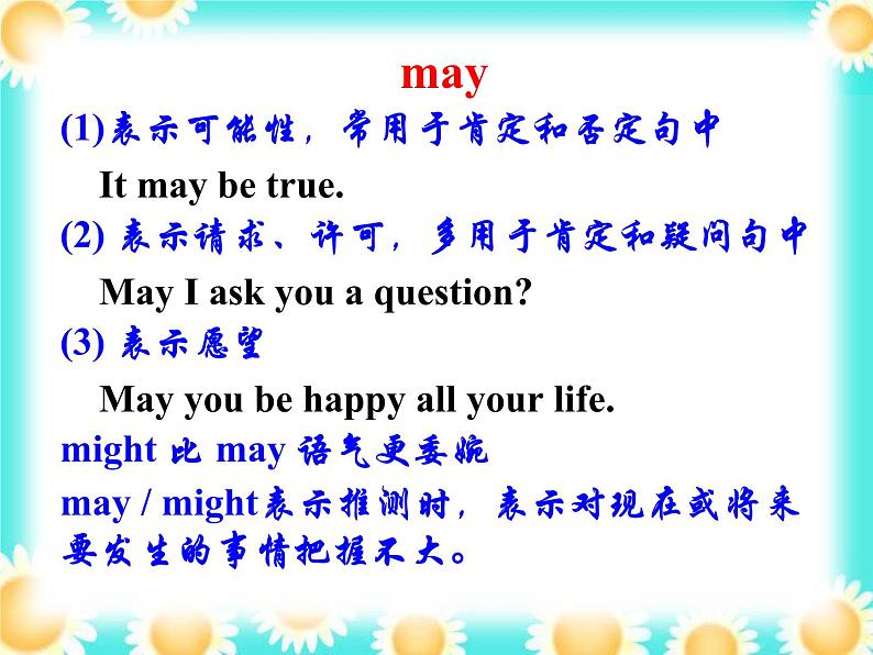 高中英语课件——情态动词的用法06
