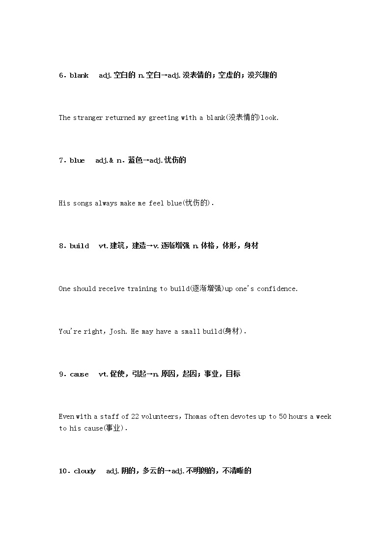 江苏高考复习之英语最常考的60个熟词新义 学案02