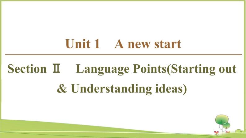 （新）外研版英语必修第一册课件：Unit 1 Section Ⅱ　Language Points（Starting out & Understanding ideas）01
