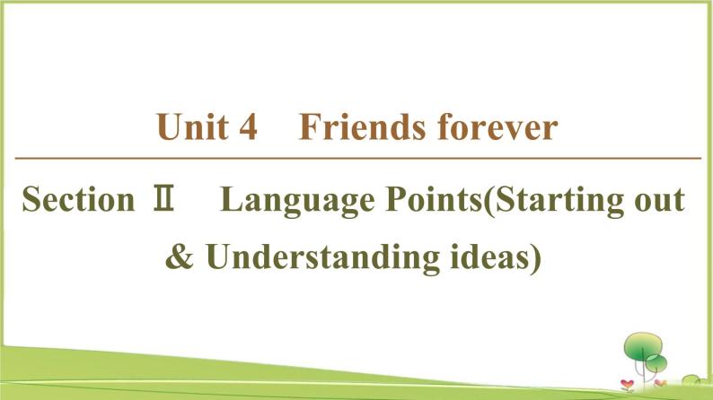 （新）外研版英语必修第一册课件：Unit 4 Section Ⅱ　Language Points（Starting out & Understanding ideas）01