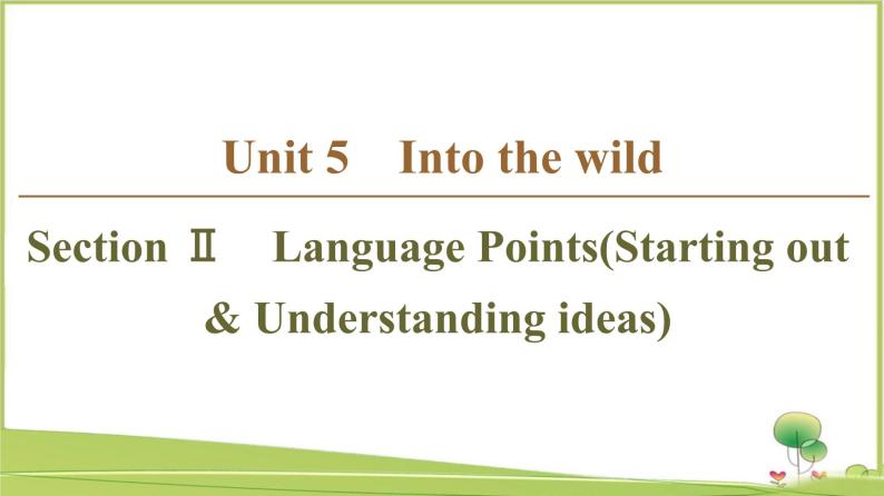 （新）外研版英语必修第一册课件：Unit 5 Section Ⅱ　Language Points（Starting out & Understanding ideas）01