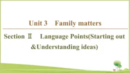 （新）外研版英语必修第一册课件：Unit 3 Section Ⅱ　Language Points（Starting out &Understanding ideas）