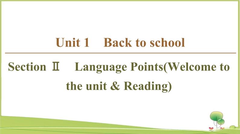 （新）牛津译林版高中英语必修第一册课件：Unit 1 Section Ⅱ　Language Points（Welcome to the unit & Reading）01