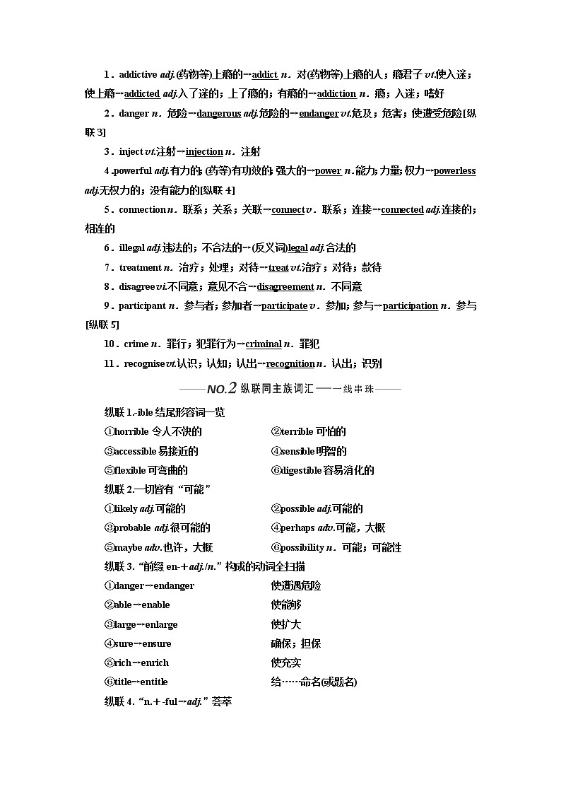 2020版高考一轮复习英语新课改外研版学案:必修2Module2NoDrugs02