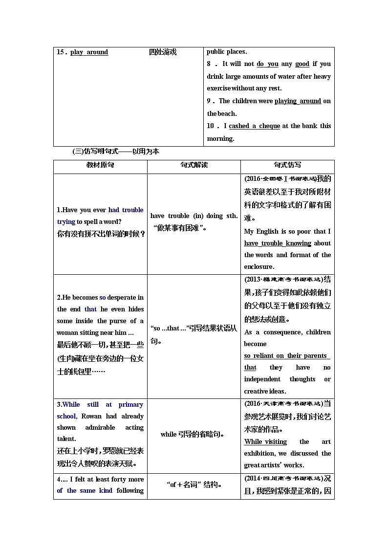 2020版高考新创新一轮复习英语北师大版学案:选修6Unit17Laughter03
