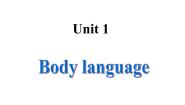英语高一上册Module 1 The Human BodyUnit 1 Body Language背景图ppt课件