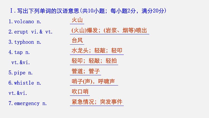 Unit 4 Natural Disasters Period Four Listening and Talking,Reading for Writing,Assessing Your Progress & Video Time精品课件04
