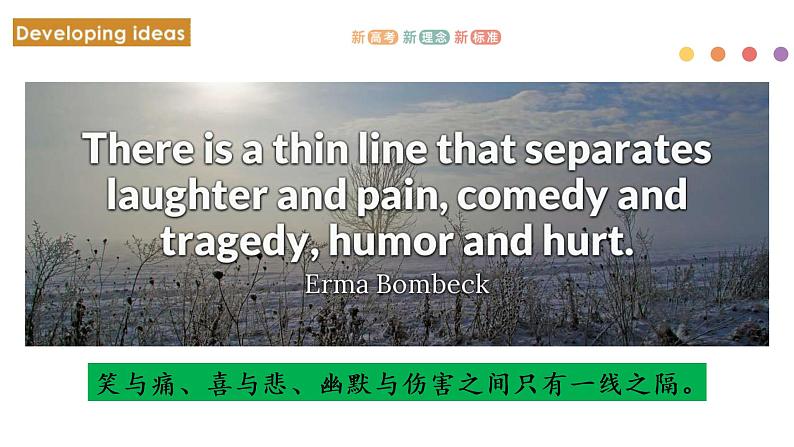Unit 1 Laugh out loud Period 3 Developing ideas and presenting ideas课件-【新教材精创】高中英语新教材同步备课外研版选择性必修第一册06