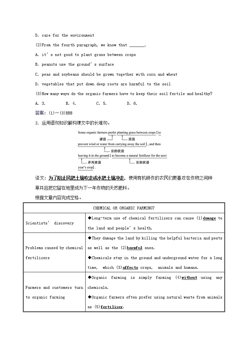 【精品】高中英语 人教版 必修4 Unit2WorkingthelandUsingLanguage练习(含解析)03