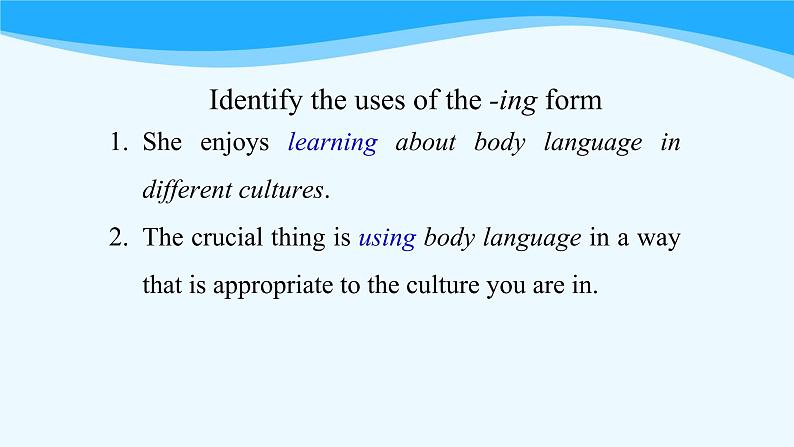 人教版(2019) 高二英语 选择性必修1 Unit4 Body Language Discover Useful Structures-课件06