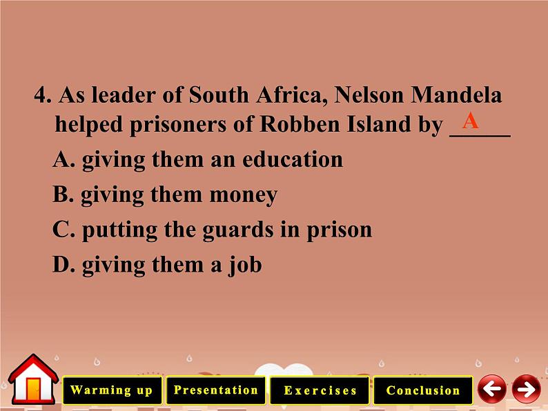 高中英语《Unit 5 Nelson Mandela-a modern hero》period 3课件 新人教版必修108