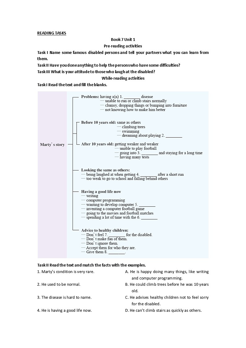 高中英语(人教版)选修7同步讲练:Unit 1 Reading Tasks Word版含答案01