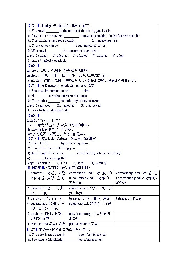 高中英語(yǔ)選修八教案：Unit4 Pygmalion第2頁(yè)