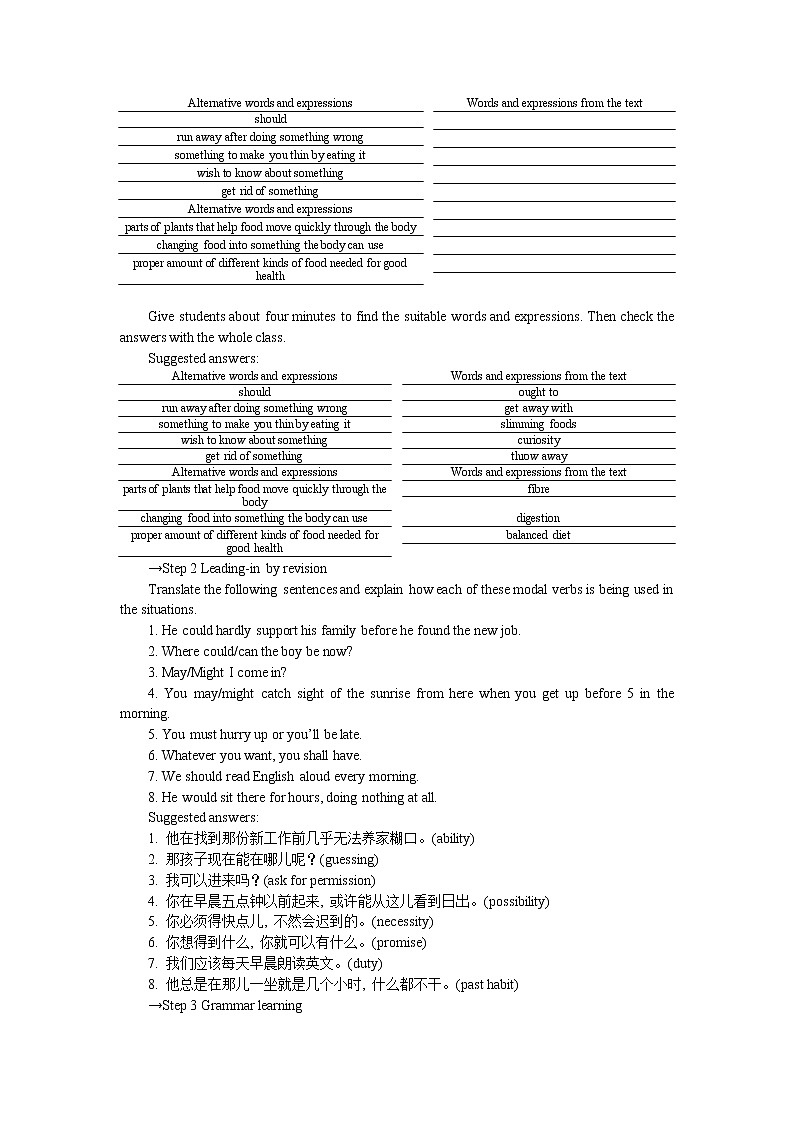 高中英语人教版必修3教案:Unit 2 Period 3 Learning about language Grammar02