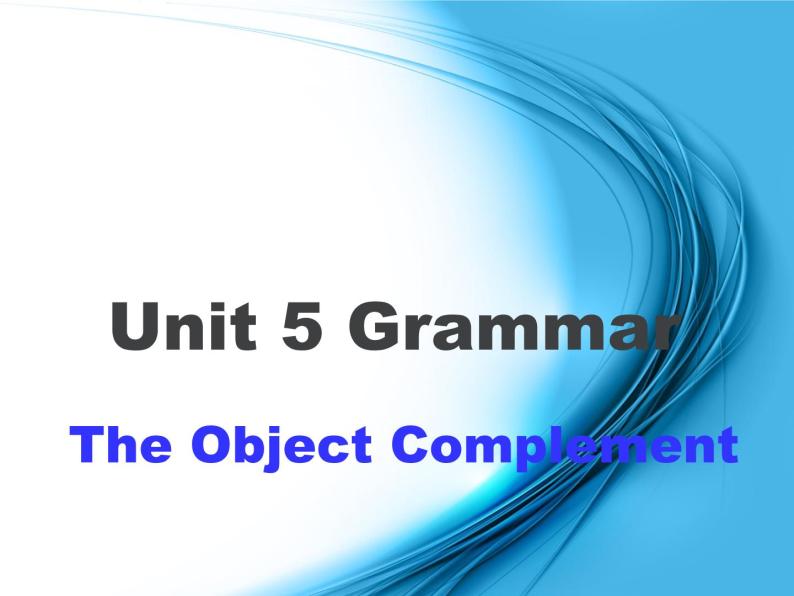 高中英语（人教版）选修九 同步课件 U5P3 Grammar01