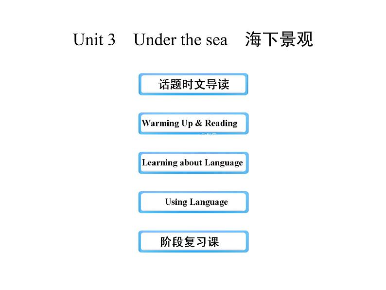高中英语课件 选修七:Unit 301