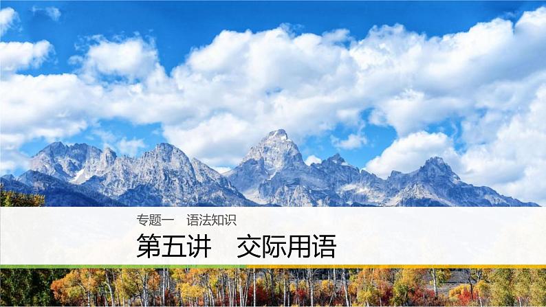 2021年高考英语二轮复习课件:专题一 语法知识 第五讲01