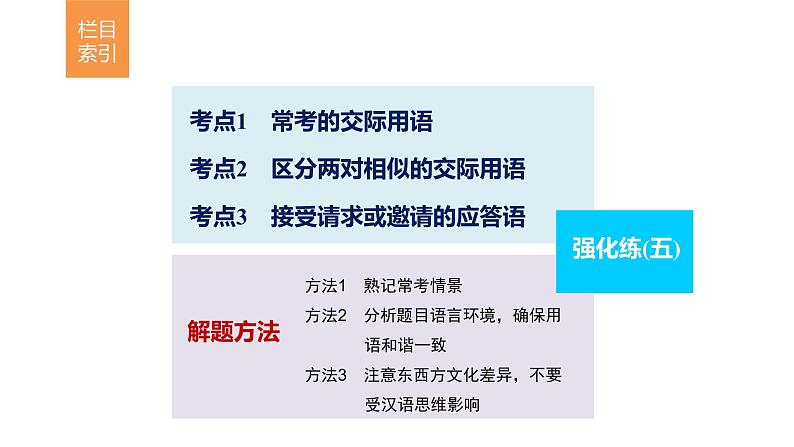 2021年高考英语二轮复习课件:专题一 语法知识 第五讲02