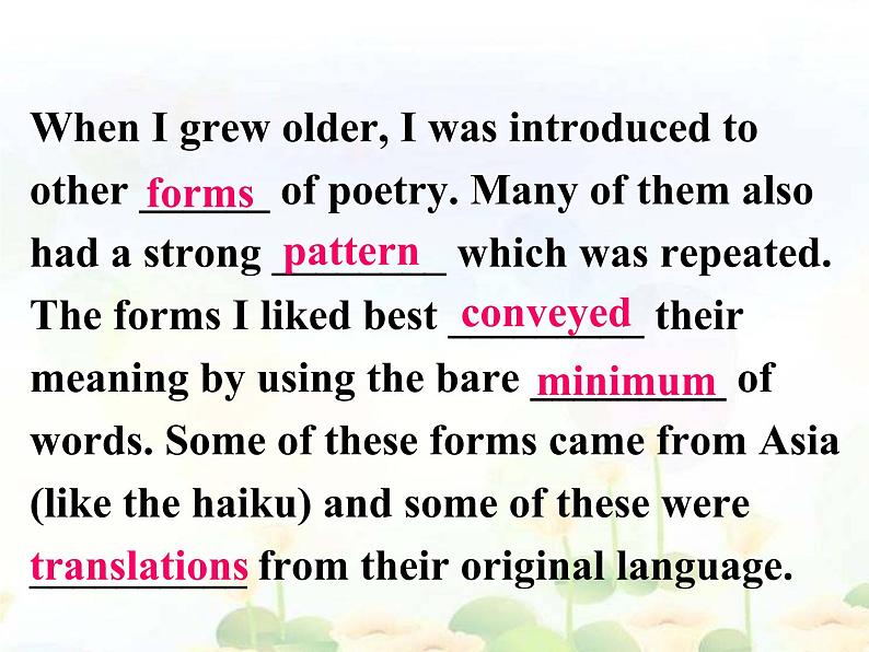 高二英语人教版选修6课件:Unit 2 Learning about language07