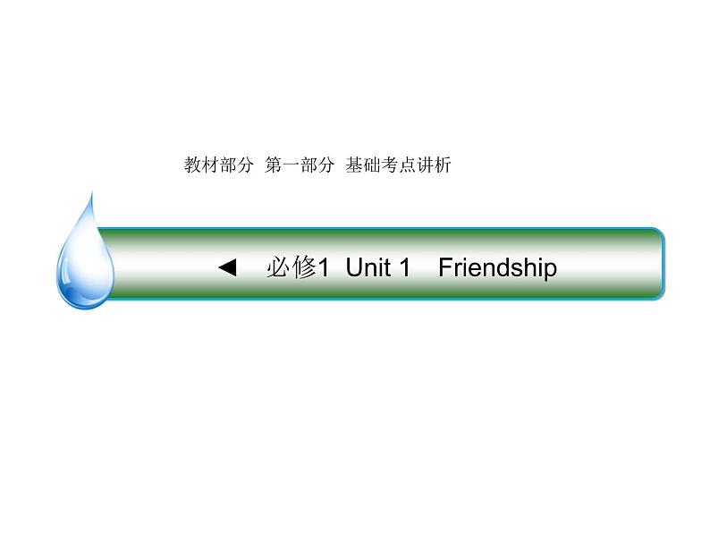 2021版高考英语(课标通用)大一轮复习课件:必修一 Unit 1 Friendship01