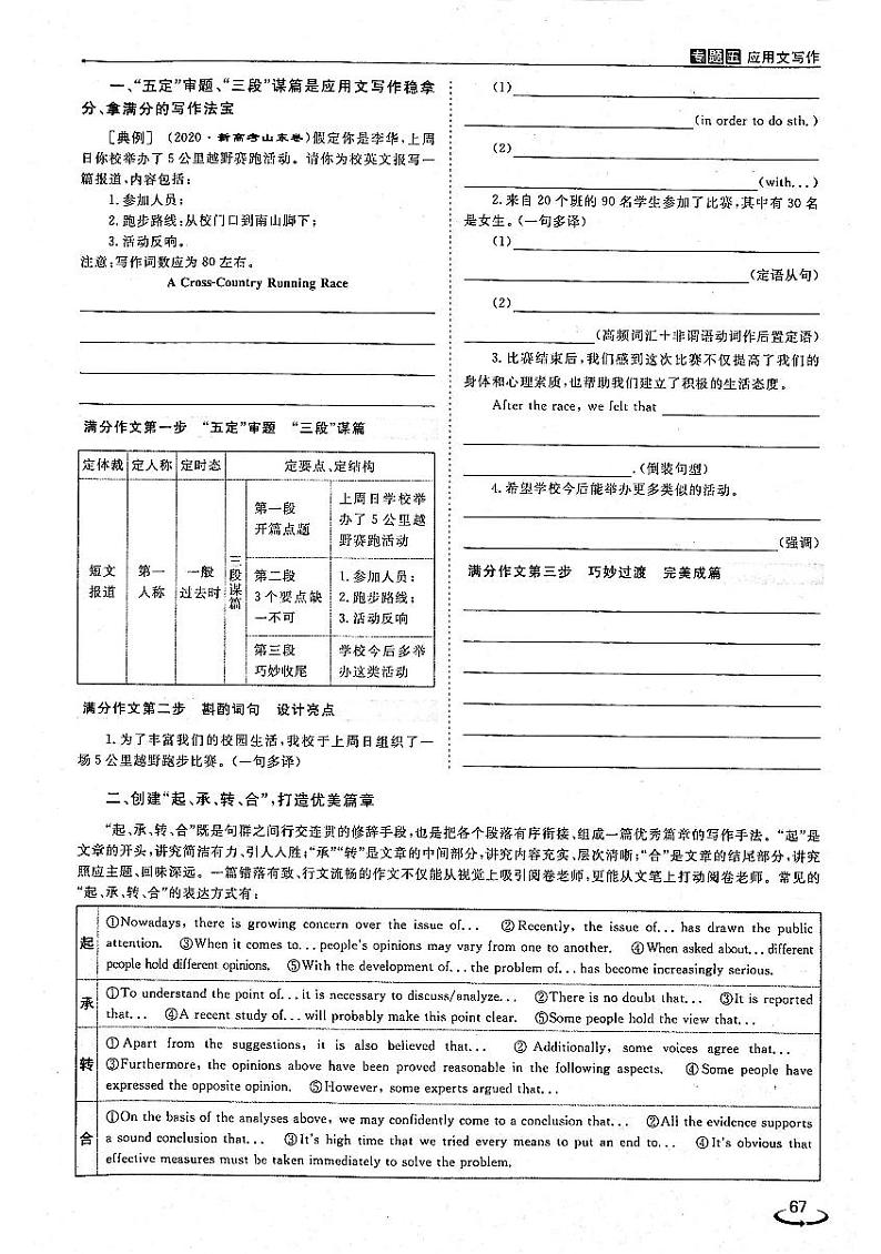 2021年高考英语二轮复习优化方案全程培优模块3应用文写作读后续写与概要写作专题5应用文写作写作4原则PDF03