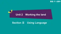 高中 英语 人教版 (新课标) 必修3&4  必修4  Unit 2 Section Ⅲ　Using Language 课件