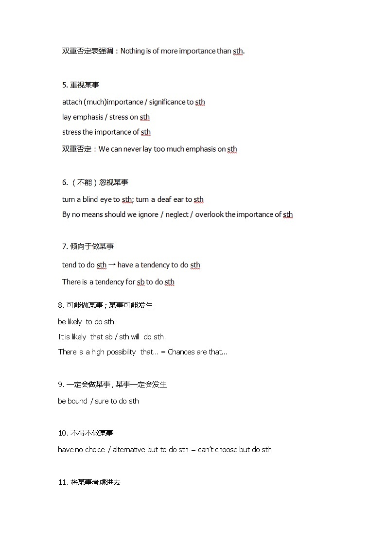 高考英语作文必背“万金油”词组+句型第2页