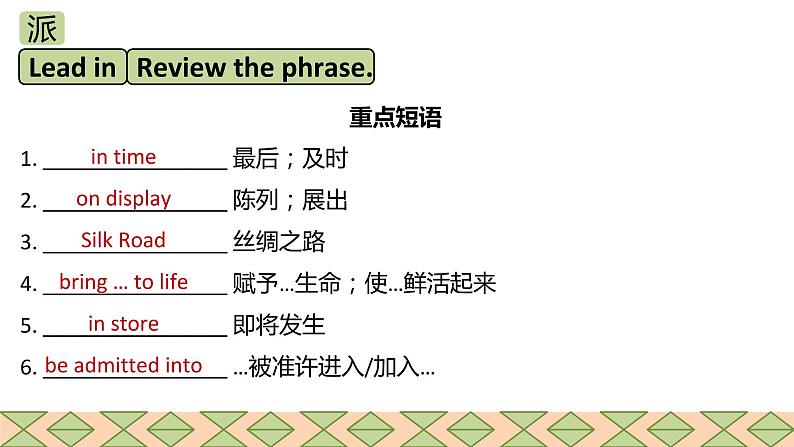人教版2019高中英语选择性必修第三册Unit 1 Art Period 6 Assessing Your Progress & Project课件(共33张PPT)04