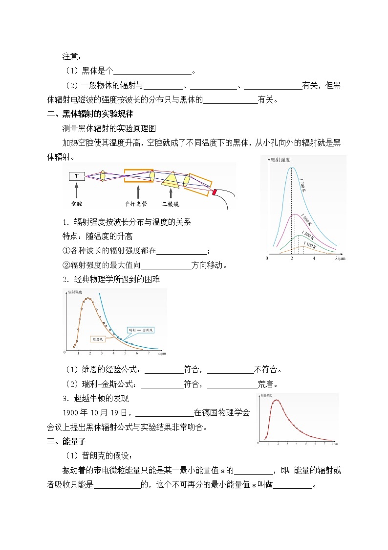 高中物理人教版選擇性必修第三冊-4.1 普朗克黑體輻射理論-學(xué)案（有答案）第2頁