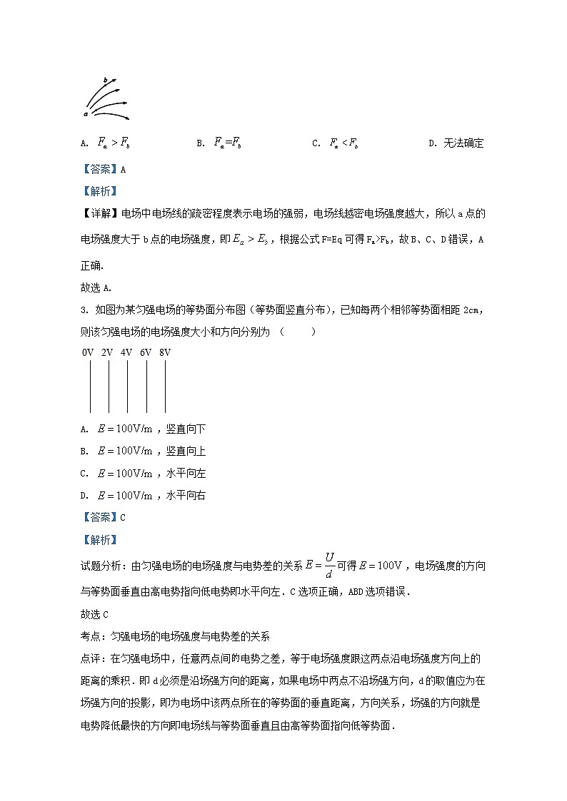 河北省张家口市尚义县一中2020_2021学年高二物理上学期期中试题含解析第2页