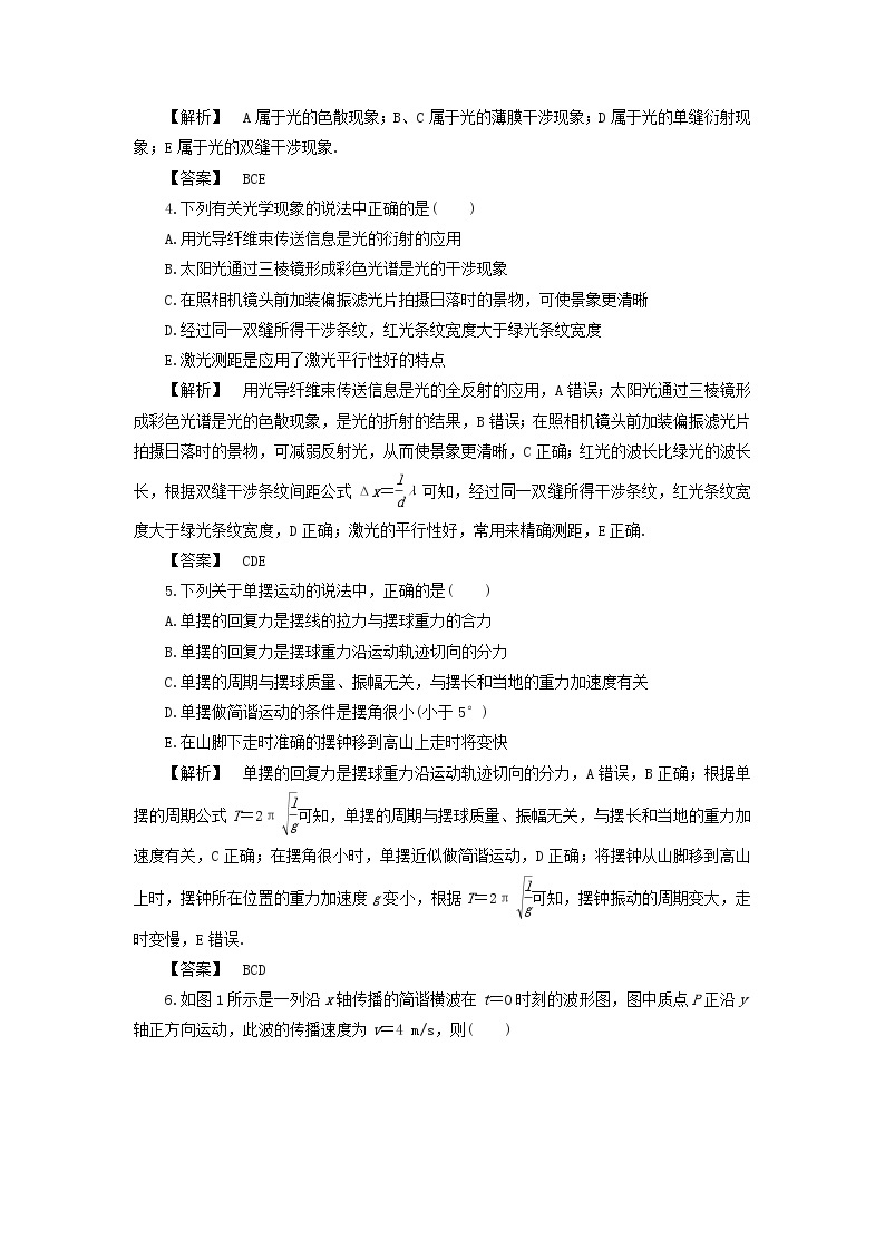 2021-2022学年沪科版选修3-4 模块综合检测2（解析版）02