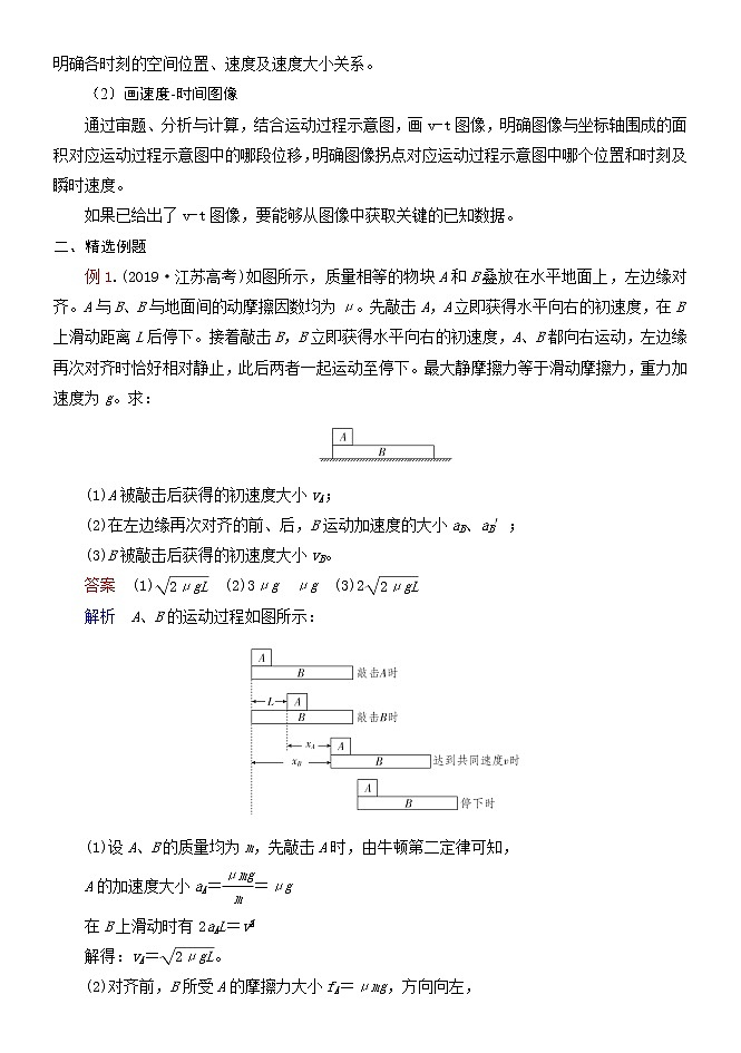 2022高考物理一轮复习学案 005滑块——木板模型之定量计算 精讲精练02