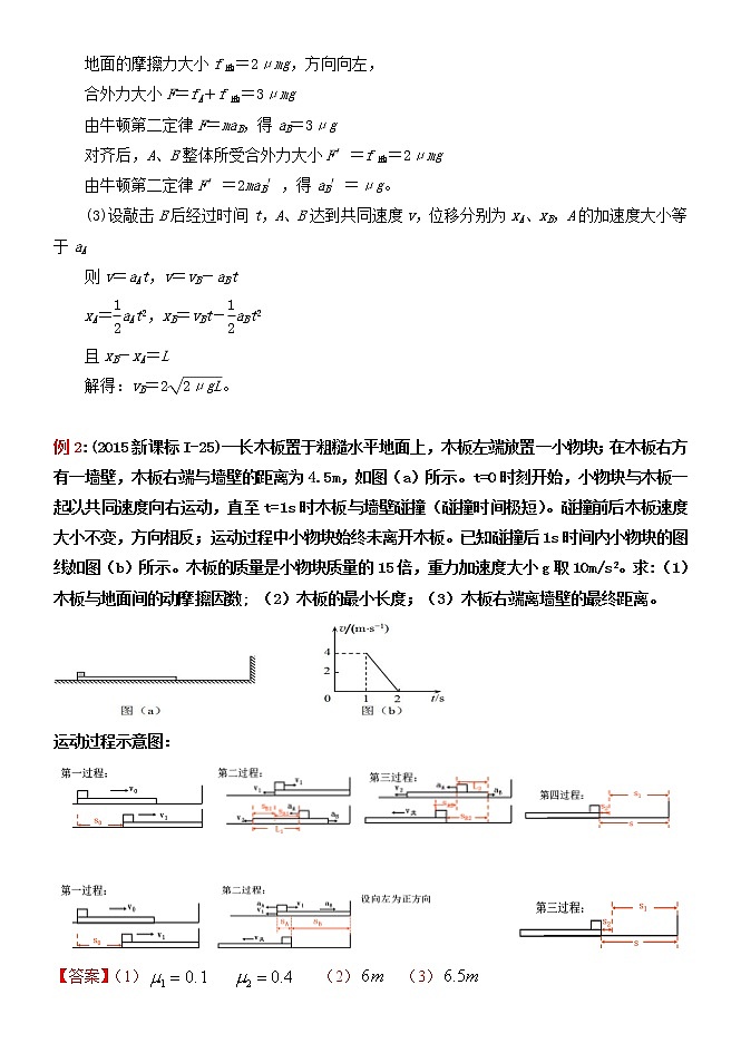 2022高考物理一轮复习学案 005滑块——木板模型之定量计算 精讲精练03