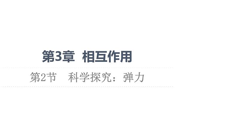 第3章 第2节 科学探究:弹力—2021-2022学年新教材鲁科版(2019)高中物理必修第一册课件第1页