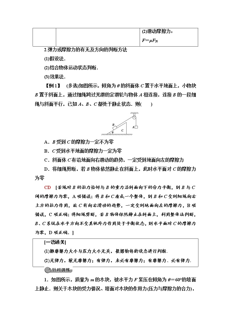 第3章 章末复习课--2021年人教版（新课标）高中物理必修1配套学案03