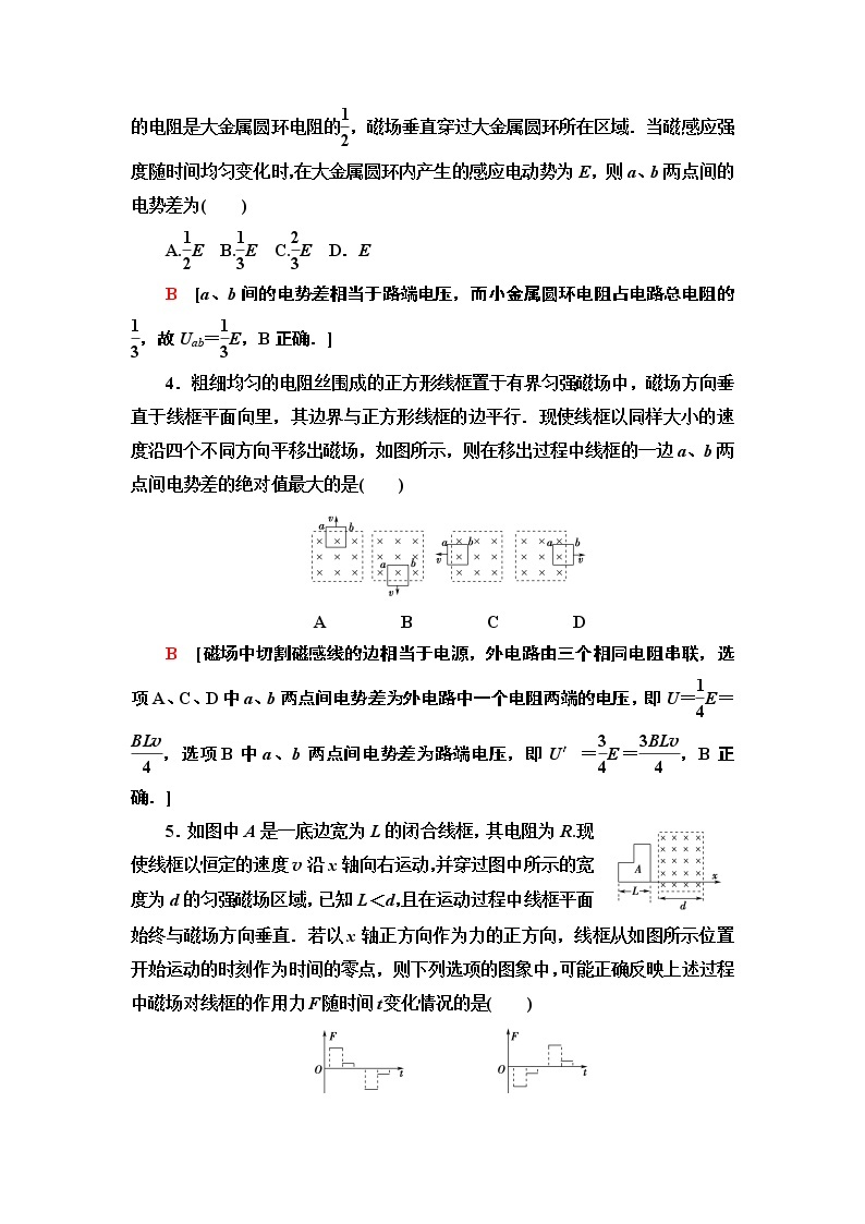 重难强化训练 2 电磁感应中的电路及图象问题--2021年人教版（新课标）高中物理选修3-2同步练习02