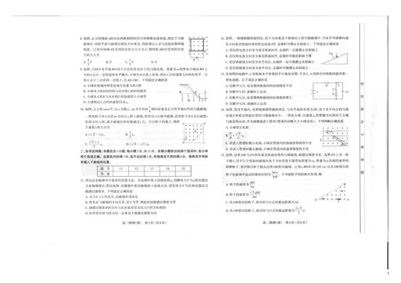 2020-2021学年山西省太原市高二上学期期末考试物理（理）试题 pdf版02