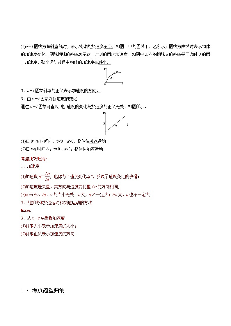 2021-2022学年高一物理精讲与精练高分突破考点专题系列——1.4 速度变化快慢的描述——加速度(人教版2019必修第一册)第2页