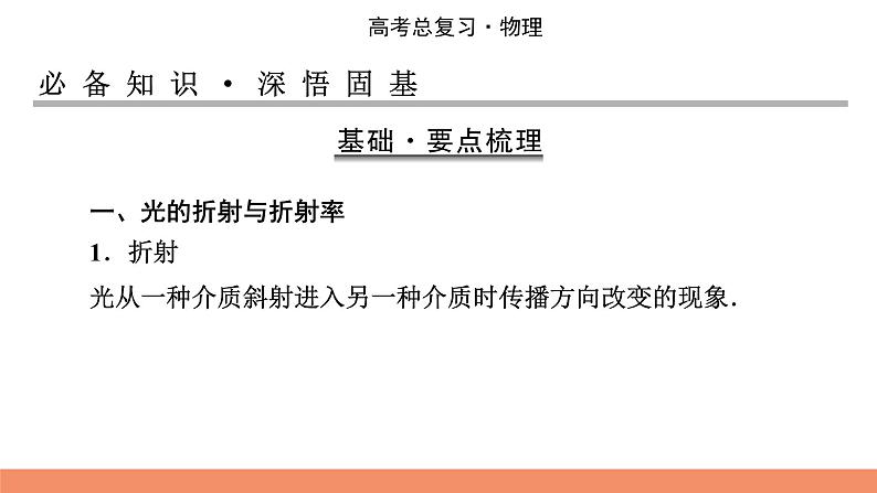 2022版高考物理一轮复习课件:专题14+第3讲+光的折射和全反射第2页