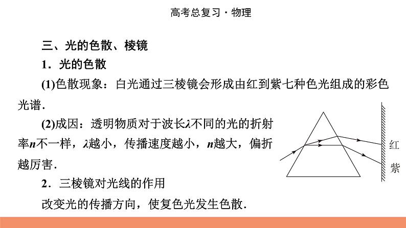 2022版高考物理一轮复习课件:专题14+第3讲+光的折射和全反射第6页