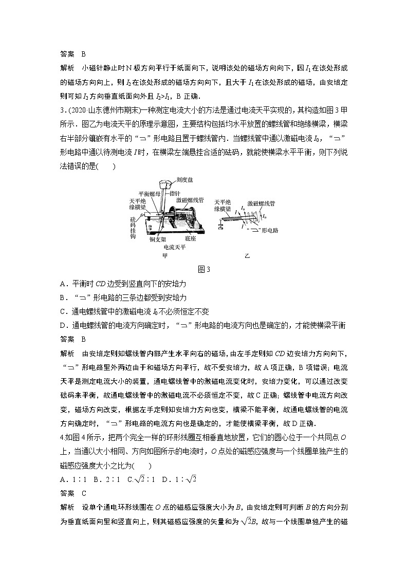 2022届一轮复习专题练习65  磁场及其对电流的作用(解析版)02