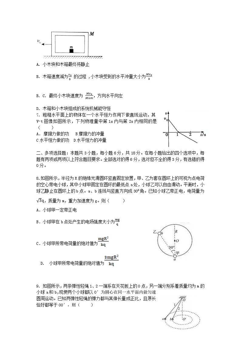 2021-2022学年河北省大名县第一中学高二上学期开学考试物理试题 word版第2页